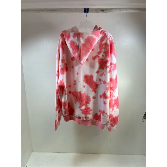 Comfrt NWT Minimalist Zip Up Hoodie in Strawberry Swirl Size 3XL - Picture 2 of 11